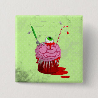 Cupcake Of The Dead 2 Inch Square Button