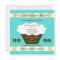 Cupcake on Aqua 80th Birthday Party Invitation