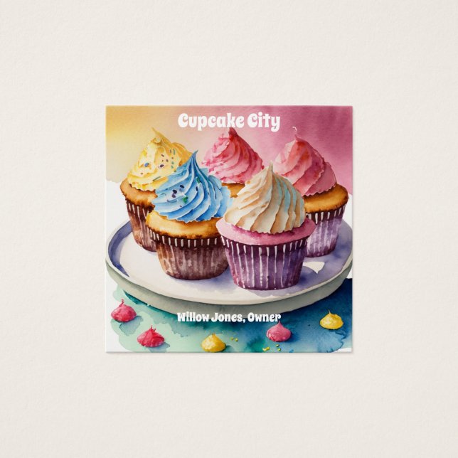 Cupcake ou Carte de visite de boulangerie (Devant)