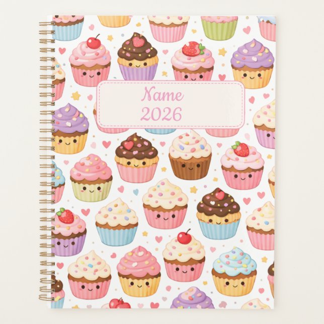 Cupcake Parade Customizable Planner (Front)