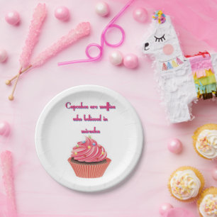 Cupcake Party Paper Plates 7"