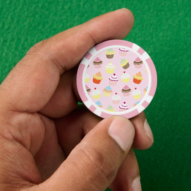 Cupcake Party Poker Chips (Hand)