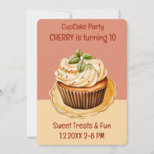Cupcake Party Sweet Treats Invitation
