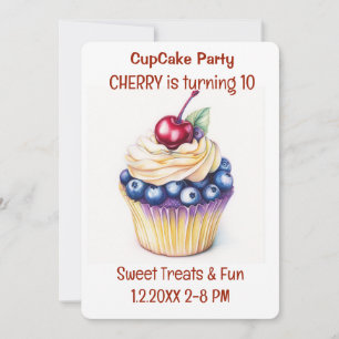 Cupcake Party Sweet Treats Invitation