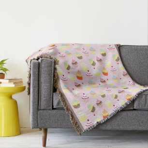 Cupcake Party Throw Blanket