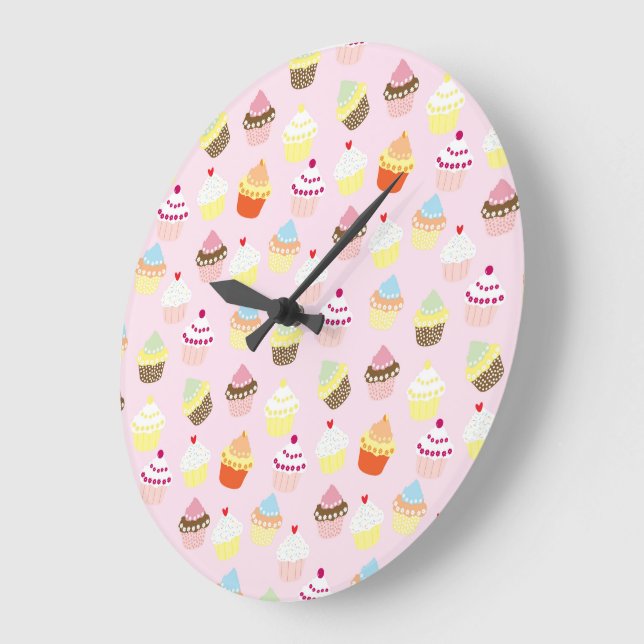 Cupcake Party Wall Clock (Angle)