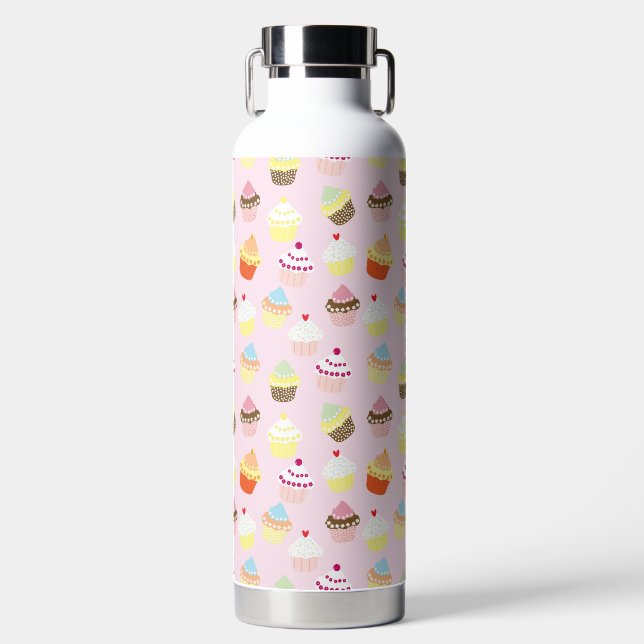 Cupcake Party Water Bottle (Front)
