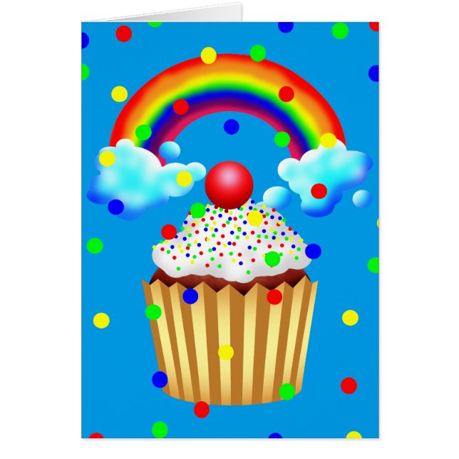 Cupcake Party with Rainbow & Sprinkles (Front)