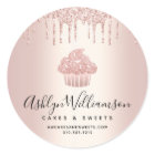 Cupcake Pastry Chef Bakery Rose Gold Glitter Drips