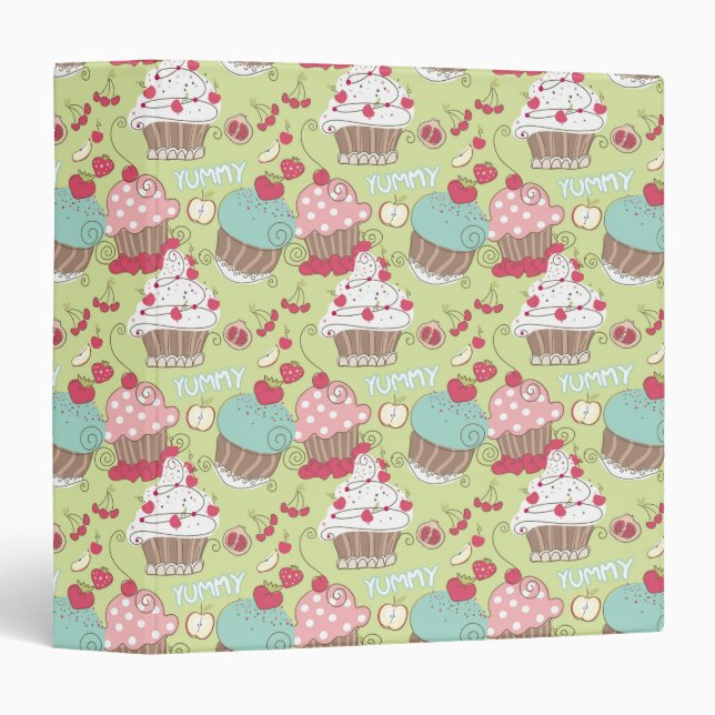 Cupcake pattern binder (Front/Spine)