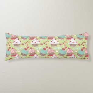 Cupcake pattern body pillow