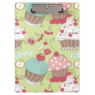 Cupcake pattern clipboard