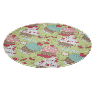 Cupcake pattern cutting board