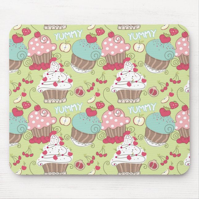 Cupcake pattern mouse pad (Front)