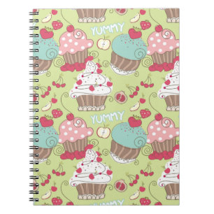 Cupcake pattern notebook