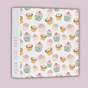 Cupcake Pattern Personalized Binder