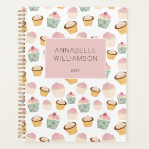 Cupcake Pattern Personalized Planner