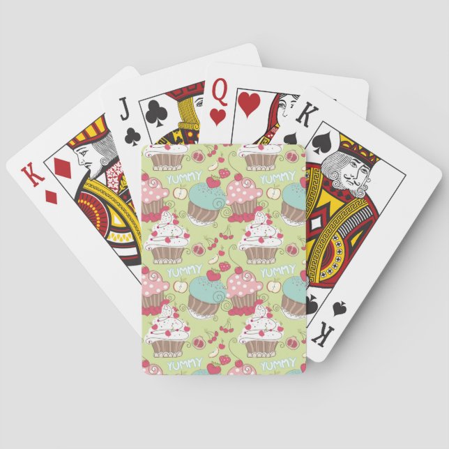 Cupcake pattern playing cards (Back)
