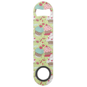 Cupcake pattern speed bottle opener