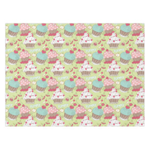 Cupcake pattern tablecloth