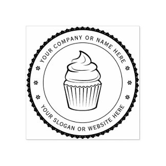 CUPCAKE | Personalized Business Logo Rubber Stamp