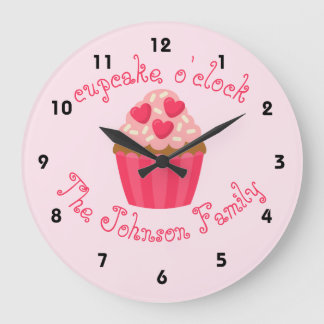 Cupcake Personalized Kitchen Clock