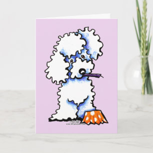 Cupcake Poodle Happy Bithday Personalized Greeting Card