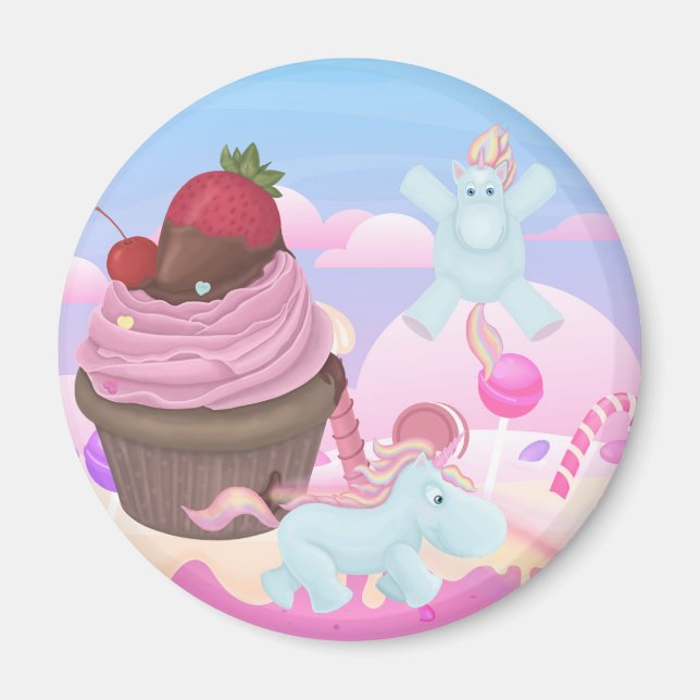 Cupcake Pooping Unicorns Magnet (Front)