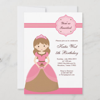 Cupcake Princess Birthday Invitation