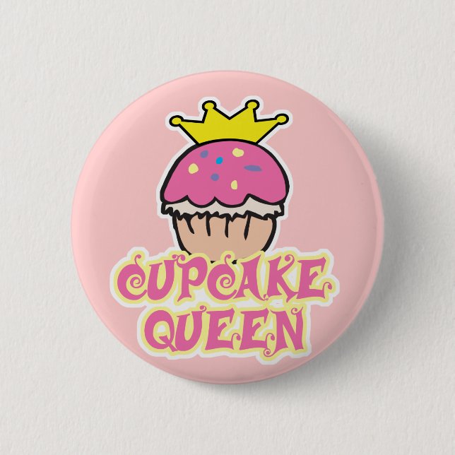 Cupcake Queen 2 Inch Round Button (Front)