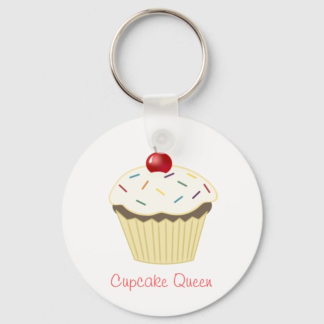 Cupcake Queen Keychain (Front)