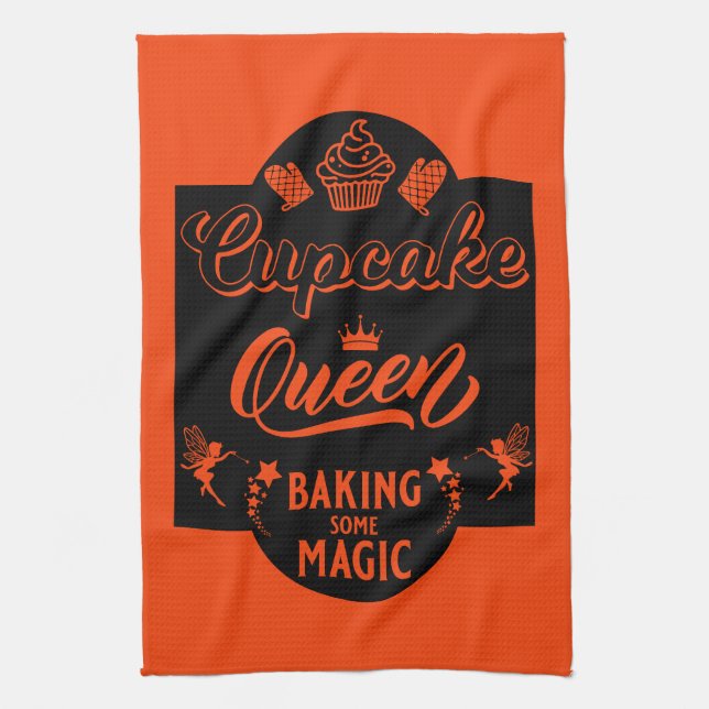Cupcake Queen Kitchen Towel (Vertical)
