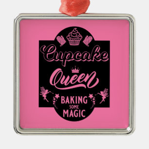 Cupcake Queen Metal Ornament