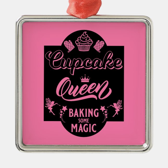 Cupcake Queen Metal Ornament (Front)