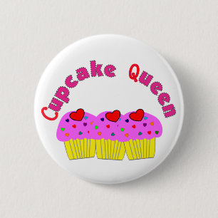"Cupcake Queen" T-Shirts and Gifts 2 Inch Round Button