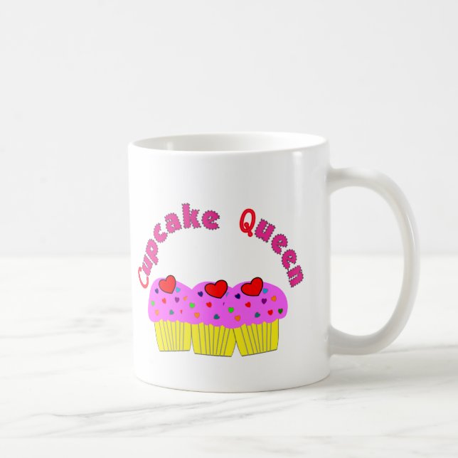 "Cupcake Queen"  T-Shirts and Gifts Coffee Mug (Right)