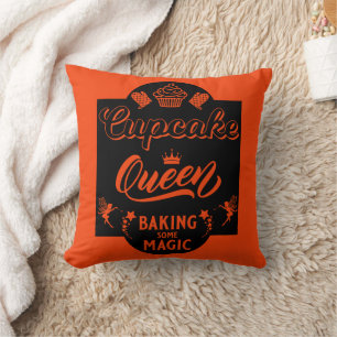 Cupcake Queen Throw Pillow