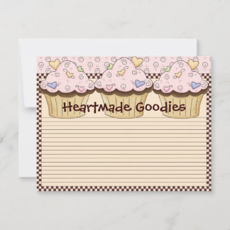 Cupcake Recipe Card