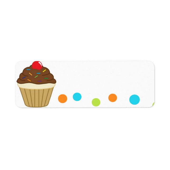 Cupcake Return Address Label (Front)