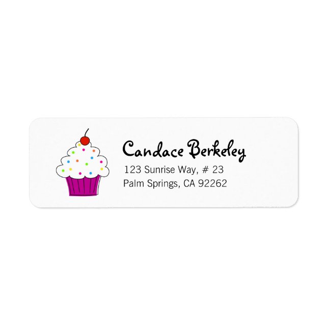 Cupcake Return Address Labels (Front)