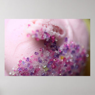 cupcake rose avec affiche photo