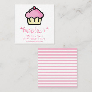 Cupcake rose - Cartes de visite de boulangerie per