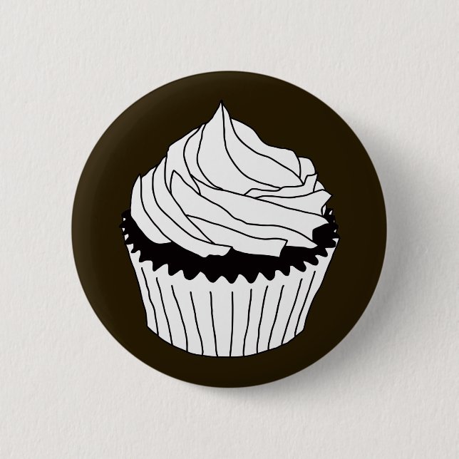 cupcake scribbles 2 inch round button (Front)