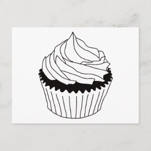 cupcake scribbles postcard