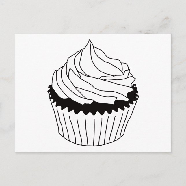 cupcake scribbles postcard (Front)