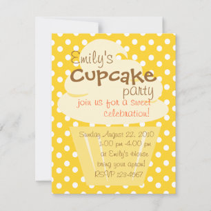 Cupcake Shaping Up Nicely Invitation