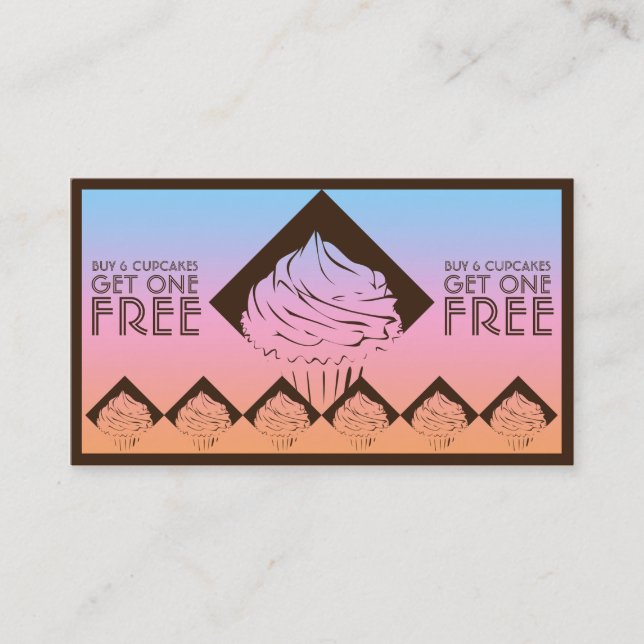 cupcake sherbert diamond stamp card (Front)