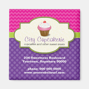 Cupcake Shop Promotional Magnet