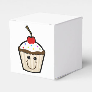 Cupcake Smile Face Favor Box