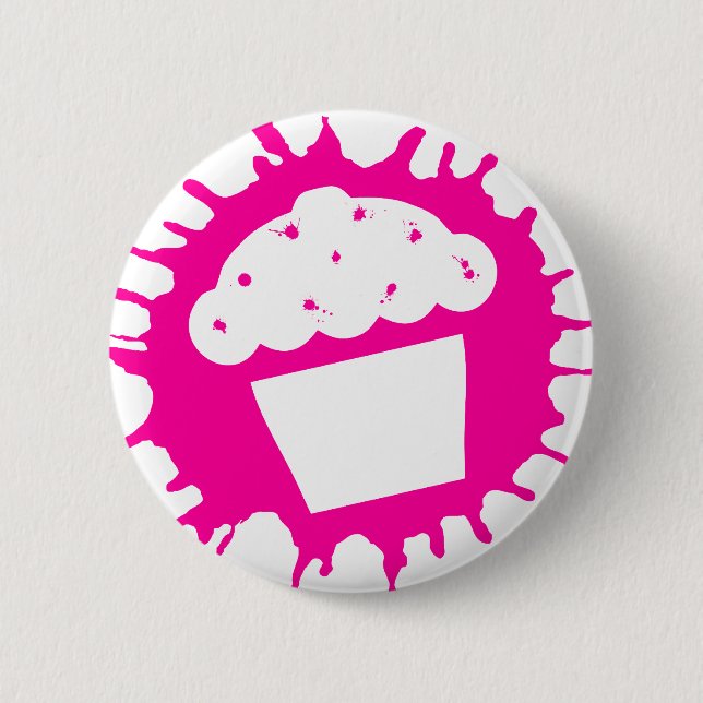 cupcake splatz 2 inch round button (Front)